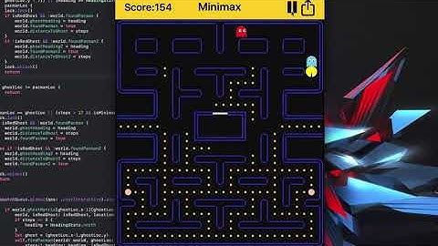 AI plays PAC-MAN running Minimax algorithm