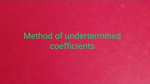 SM Yousaf mathematical methods ex 10.3 : method of undertermined coefficients