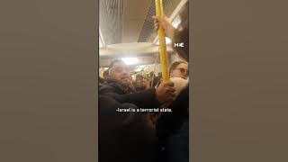 London tube commuters chant 'Free Palestine'