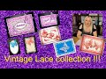 Projects, cards and gift boxes with Vintage Lace Sara's Signature Collection Crafter's Companion