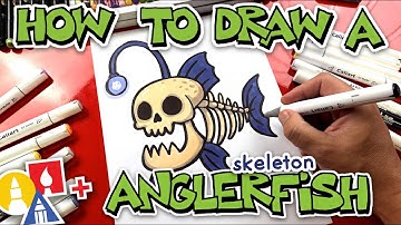 How To Draw A Skeleton Anglerfish For Halloween
