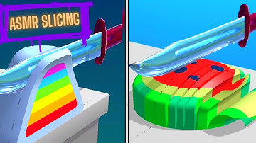 ASMR Slicing 3D 🔪 🌭🍕 | Super Satisfying and Relaxing Android&ios Pro Gameplay