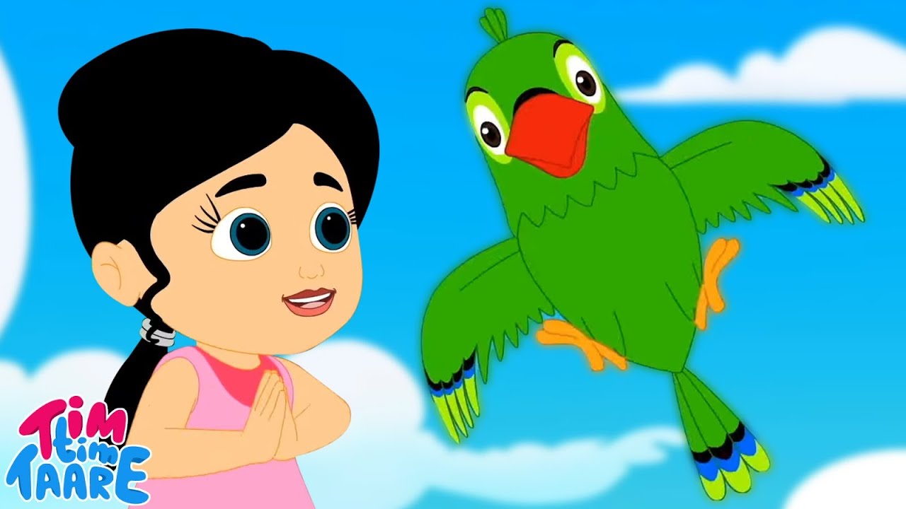 Totaram Cartoon Song, तोताराम, Hindi Rhymes and Baby Songs