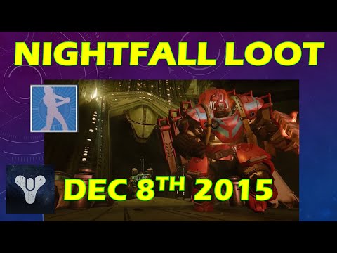 Destiny Nightfall Loot x3 Emotes Dropping !?! Dec 8th Shield Brothers Dreadnought Strike