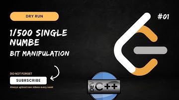 🔥 Leet Code 1/500 - Single Number Problem - Bit Manipulation Dry Run