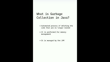 What is Garbage Collection in Java? Java Interview Questions #javainterviewquestionsanswers