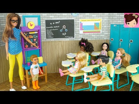 Barbie Chelsea Stands Up For The New Kid In Class - Barbie Teacher Classroom Playset