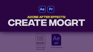 🔧 How to QUICKLY create MOGRT in After Effects 2022 for Premiere Pro
