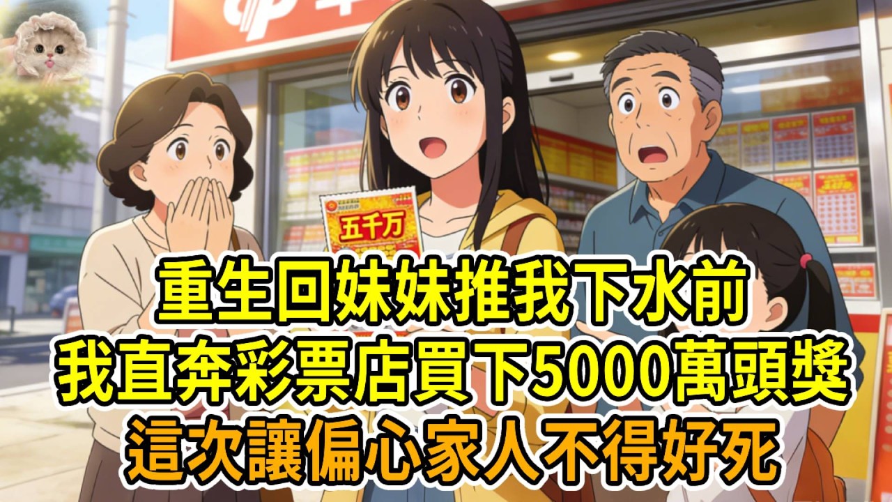上一世，寒冬臘月我被妹妹推下河嗆水生病，繼父繼母不管不顧，還逼我做飯洗衣，我高燒不退無人照料死在閣樓。重生後，我直奔彩票店買下5000萬彩票，這次偏心家人不得好死。