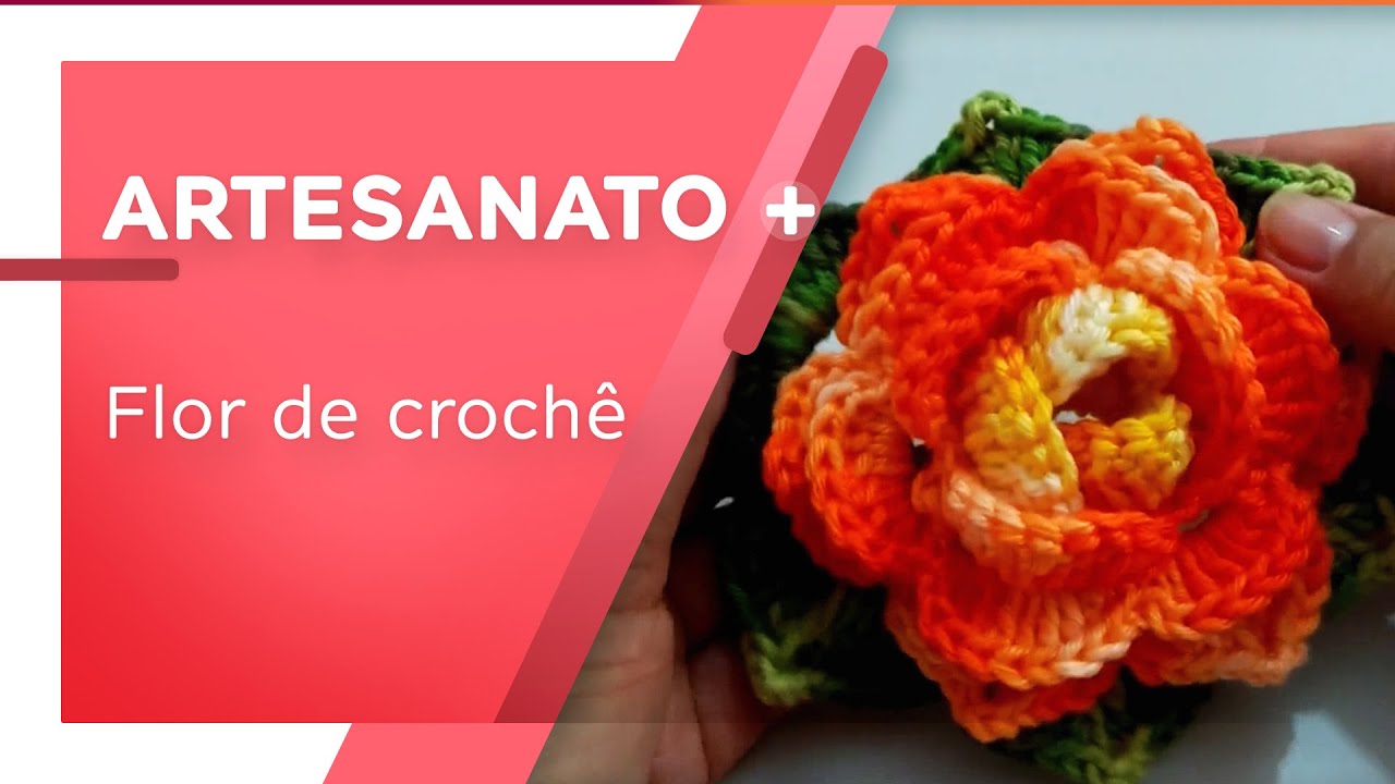 Flor de crochê por Maria José