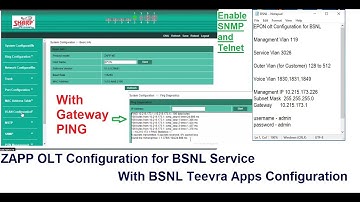 How configure ZAPP olt for BSNL Service | configure BSNL Service in Epon olt with Teevra Apps LIVE