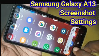 Samsung a13 screenshot settings | How to take screenshot in samsung galaxy a13