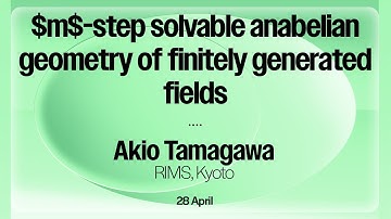 Akio Tamagawa, $m$-step solvable anabelian geometry of finitely generated fields