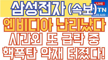 삼성전자 주가전망 - 긴급) 엔비디아 난리났다! 시간외 또 급락중! 핵폭탄 악재 터졌다!