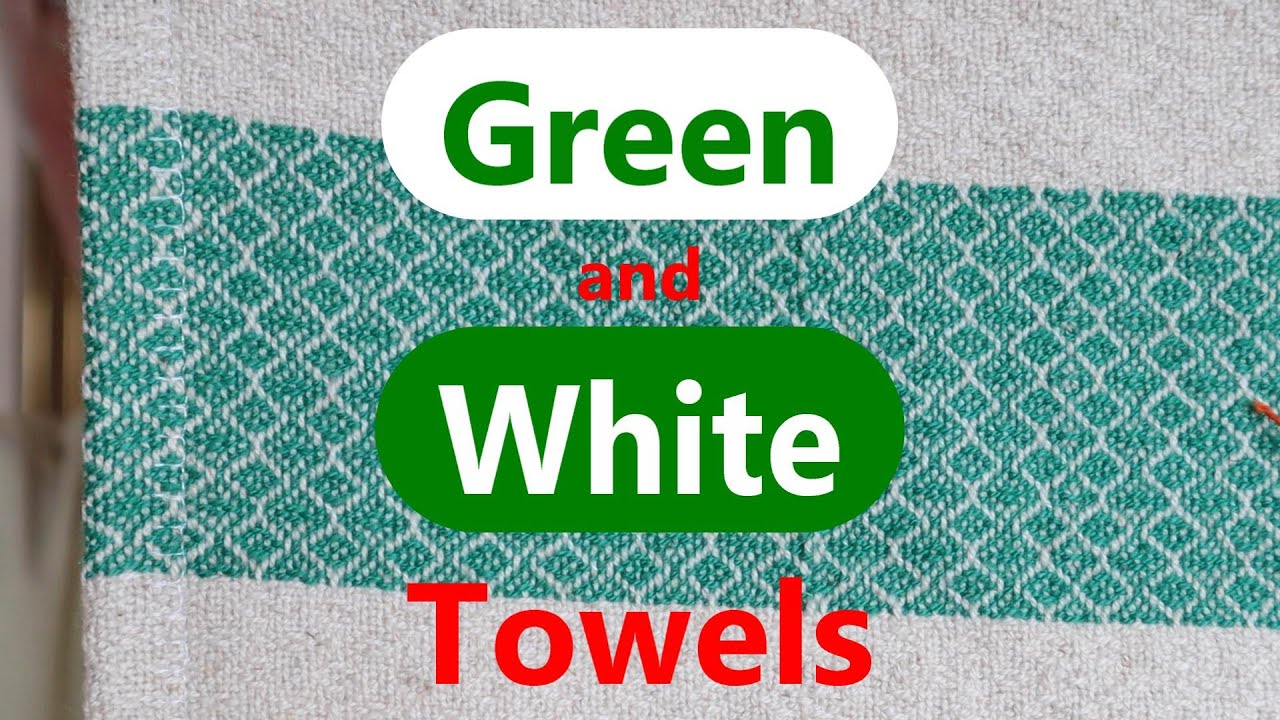 Green and White Towels