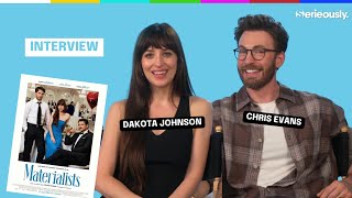 Materialists: CHRIS EVANS and Dakota Johnson answered our questions