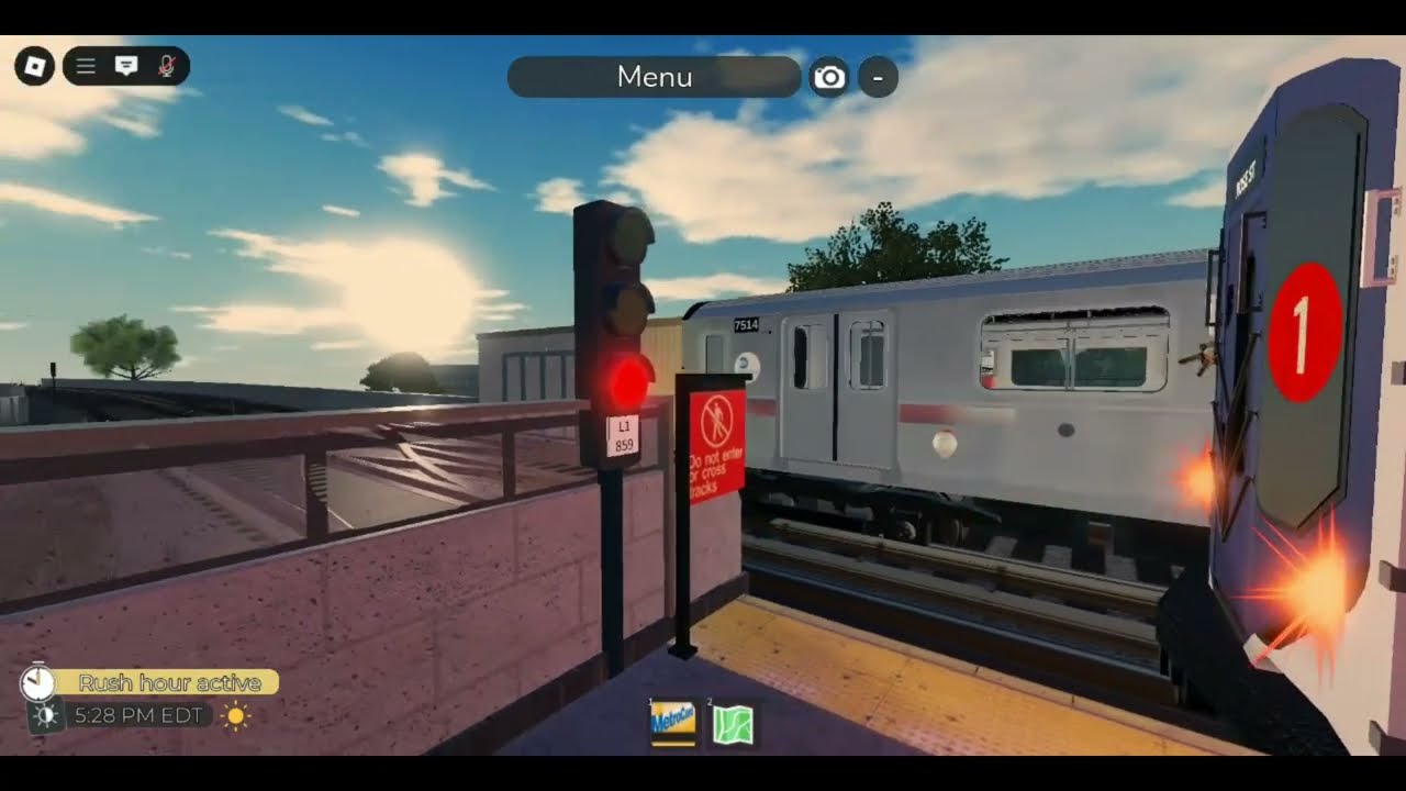 Overhaul Update NYC Subway Automated: (1)(2) Train action @ Rector Street (PM Rush Hours)