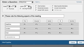 Online Survey Question Types - Video 4 - Rating Scale