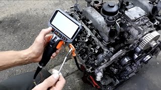 видео: Стучит двигатель. Проверка эндоскопом. Audi A6C5 2.5 TDI V6. картинка: Стучит двигатель. Проверка эндоскопом. Audi A6C5 2.5 TDI V6.