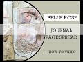 Belle rose page spread in journal