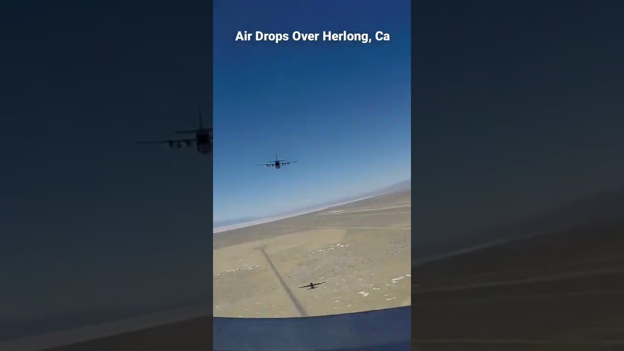 Air Drop Out Of A C-130 over Herlong, Ca