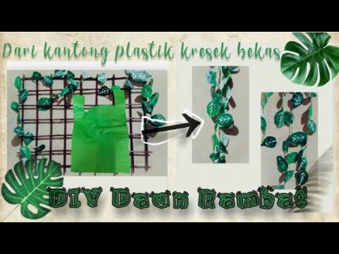 DIY DAUN  RAMBAT  CARA  MEMBUAT  DAUN  RAMBAT  IMITASI DARI  