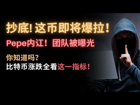   赶紧抄底 这个币将会有巨大利好 比特币10亿期权即将到期 做多 Pepe出事了 团队内讧 创始人身份被扒 原来竟是他 美国养老金竟然也投资币圈了 他们得到了什么内幕 你知道吗 币圈涨跌全看这一指标