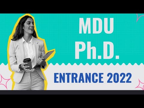 phd entrance exam of mdu