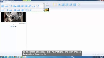 Add transitions and effects to a project in Windows Movie Maker