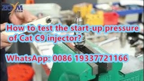 How to test the start-up pressure of Cat C9 injector?