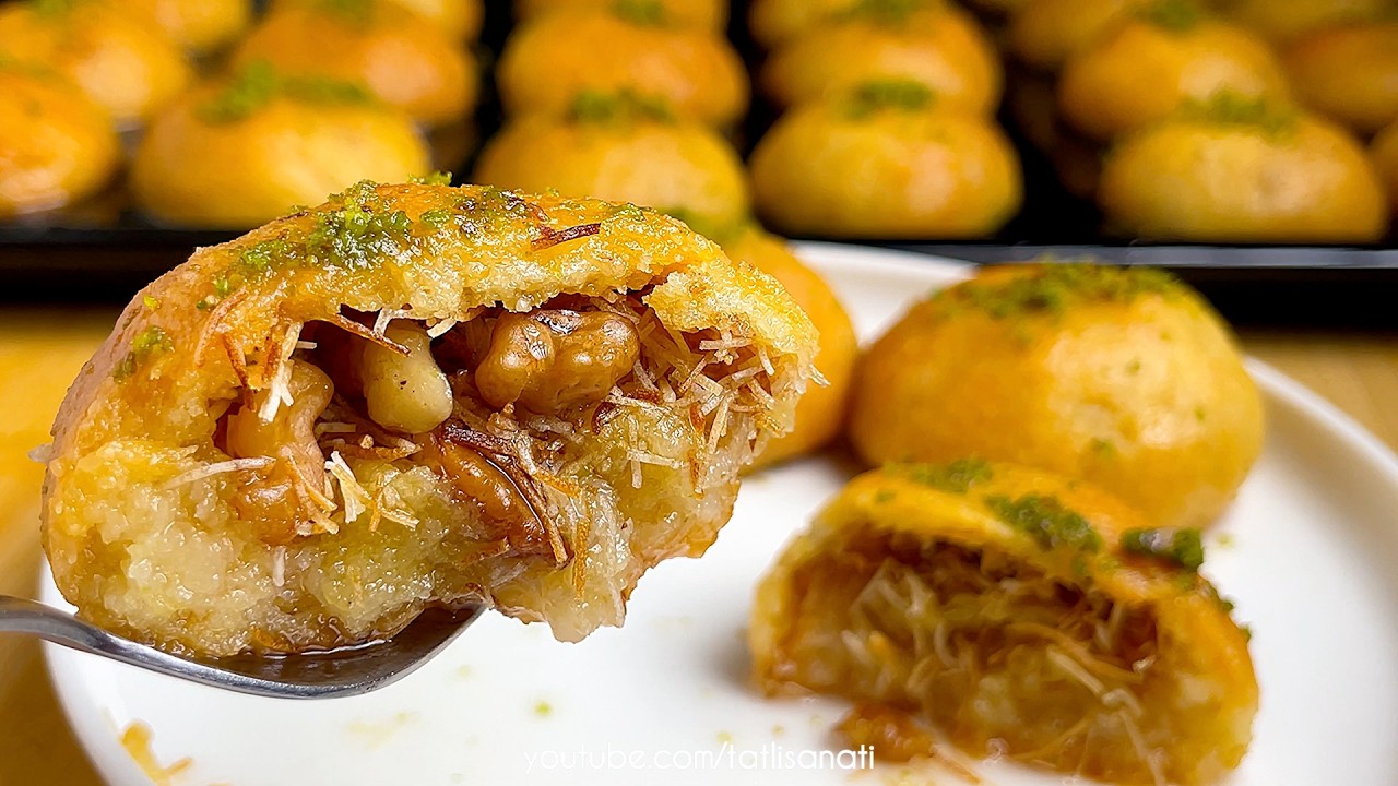 🏆 ВОСХИТИТЕЛЬНЫЙ ДЕСЕРТ, КОТОРЫЙ ИДЕАЛЬНО ВПИТЫВАЕТ СИРОП! С начинкой из грецких орехов и кадаиф