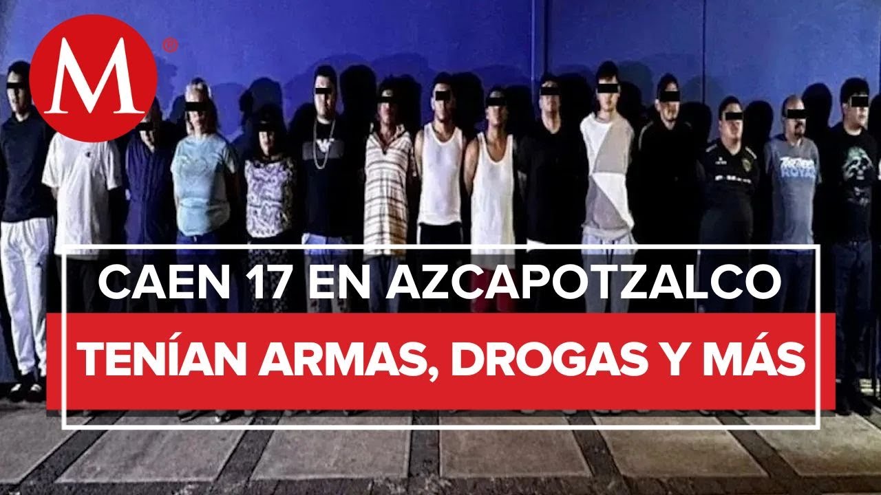 Detienen a 17 personas con drogas y armas durante operativos en Azcapotzalco