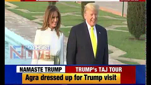 US President Donald Trump, first lady Melania Trump takes a tour of the Taj Mahal