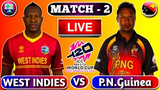 🔴Live: West Indies vs Guinea, Match 2 | WI vs PNG Live Cricket Match Today | 1st Innings #livescore