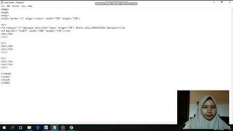 Cara membuat tabel beserta isi Cell nya menggunakan kode HTML