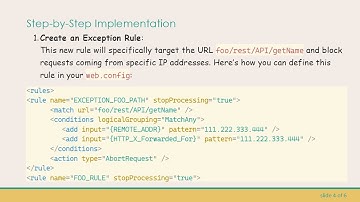 How to Deny IPs for Specific URLs in IIS with URL Rewriting