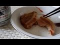 豚の角煮を食べる