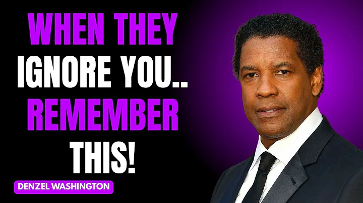 When someone ignores you, it hurts — but it's also a sign.– Denzel Washington