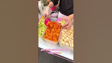 Thumbnail of salad buah melon semangka #food #streetfood #kuliner #jajanankekinian #jktfood #jajan #jajanan