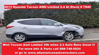 1st for 2020 is a 2013 Hyundai Tucson Limited AWD  Stock# 7940 Being Parted Out at All American Auto