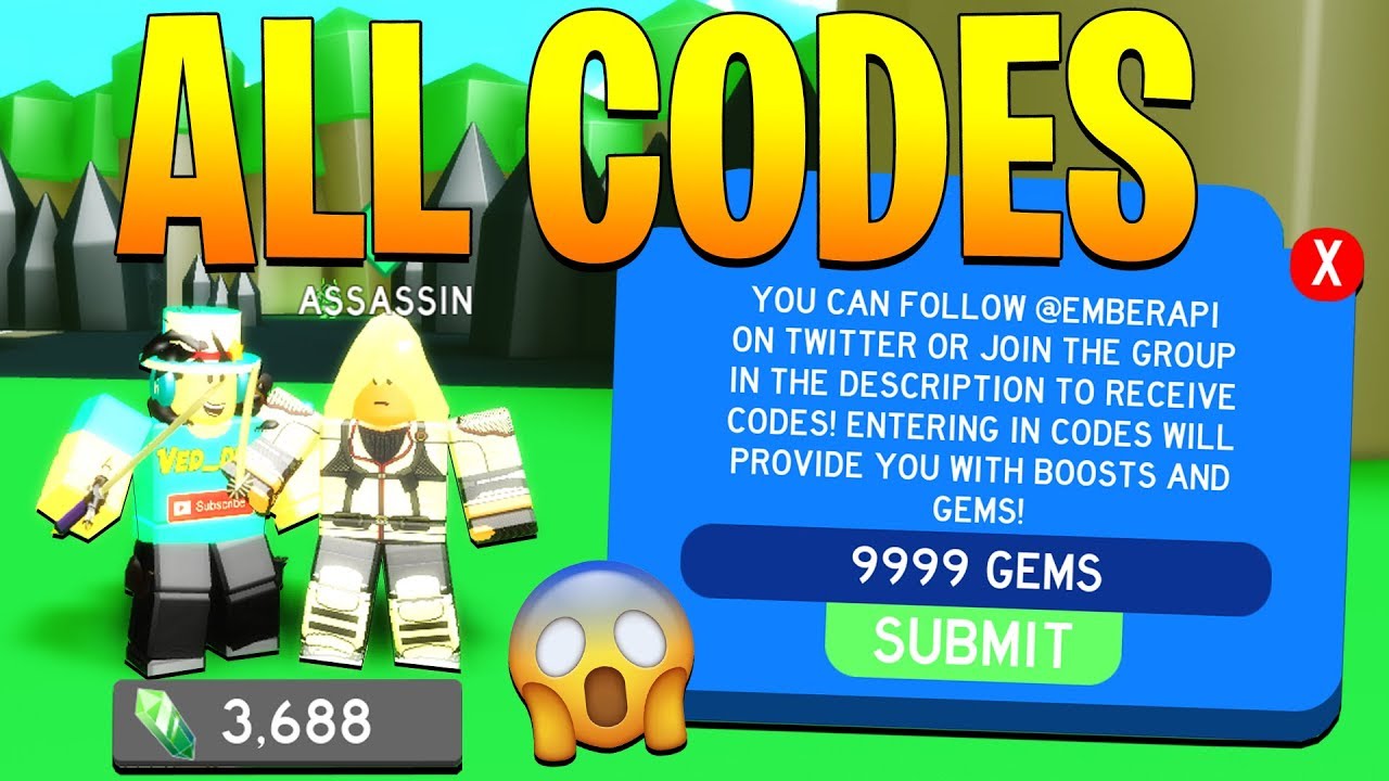 ALL SLAYING SIMULATOR CODES FREE GEMS LEVELS Roblox YouTube