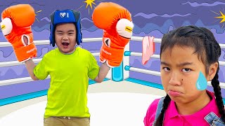 lyndon and jannie play sports and train for boxing kids exercising