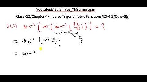 12th/Maths/EX-4.5/Q.no-3(i)/Chapter 3/Inverse Trigonometric Functions