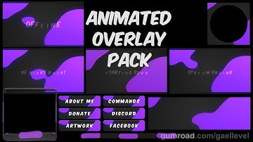 LIQUID a Twitch animated overlay pack (Stream Package)
