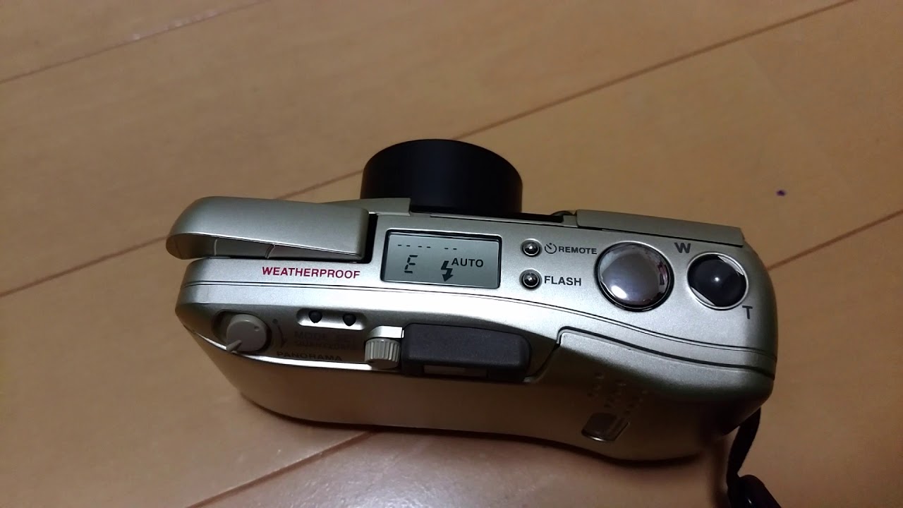 OLYMPUS μ[mju:] ZOOM 105 オリンパス ミュー105の電源ON