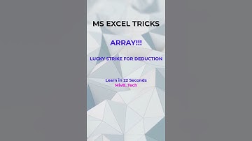 Uncover the Secret Weapon for Faster Excel Deduction!