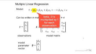 Matrix Approach to Multiple Linear Regression