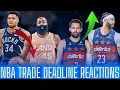NBA Trade Deadline Reactions. James Harden Championship Bound? AD to the Wizards. Giannis mad?