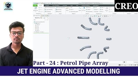 JET ENGINE l ADVANCED 3D MODELLING EXERCISE l CREO l PETROL PIPE ARRAY l