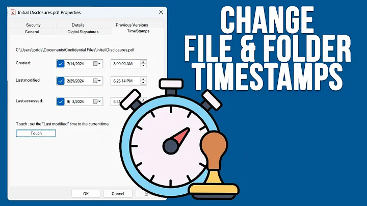 Change the Time and Date Timestamps of Files and Folders Right From File Explorer